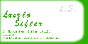 laszlo sifter business card